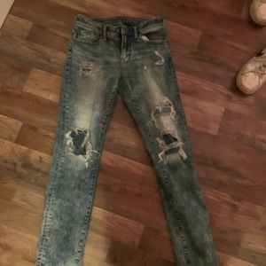 Patched Skinny Ripped Jeans